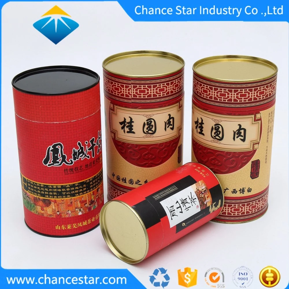 Custom Foil Lined Paper Tube Cans with Tin Lid for Food