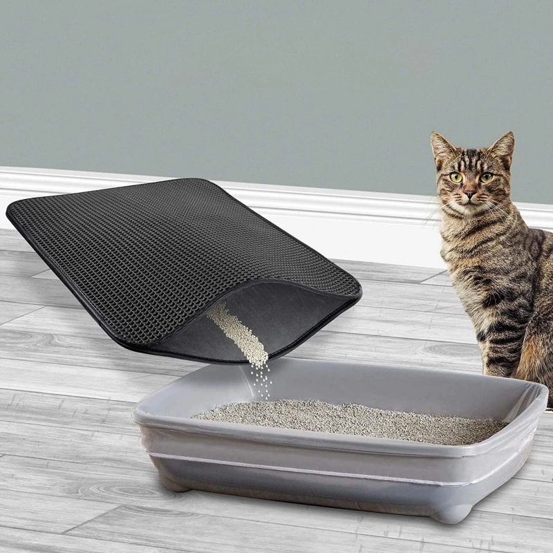 Cat Litter Mat EVA Waterproof Cat Sand Mat Non-Slip Easy Clean Cat Sand Cushion Single Layer Double Layer