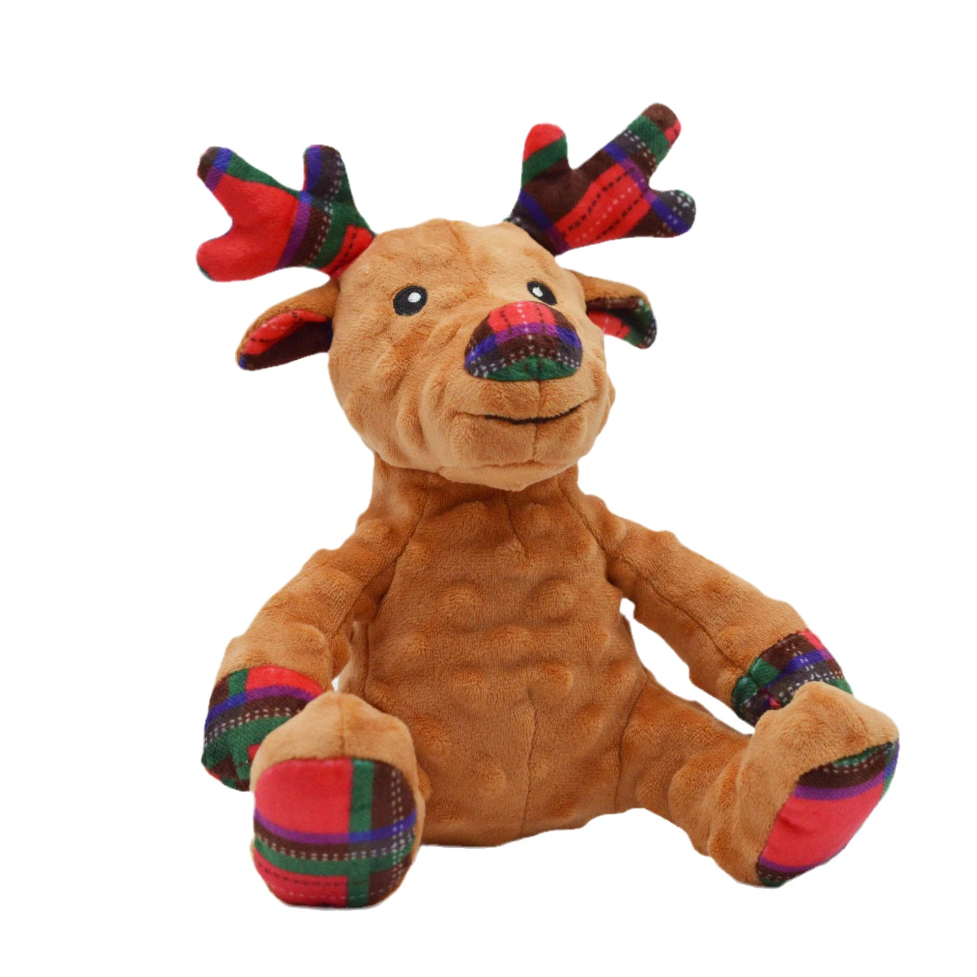 La nueva mascota de la Navidad de juguetes de peluche personalizado alces Chew Toy con Squeaker