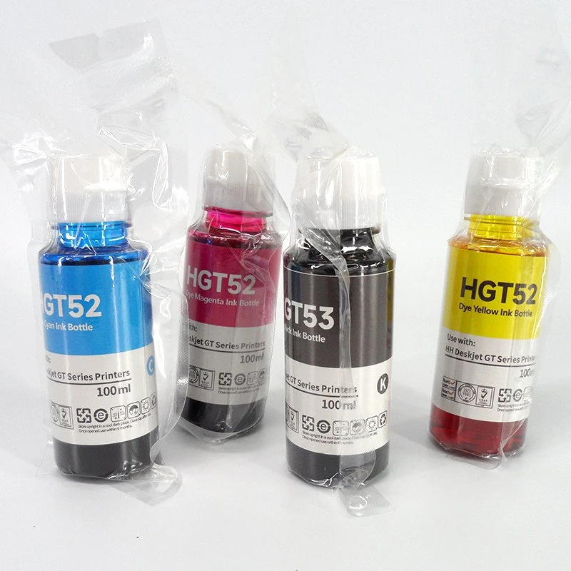 Hot Selling Dye Ink Gt53/Gt52 for HP Gt-5810/5820/310/318/319/410/418/419 Printer