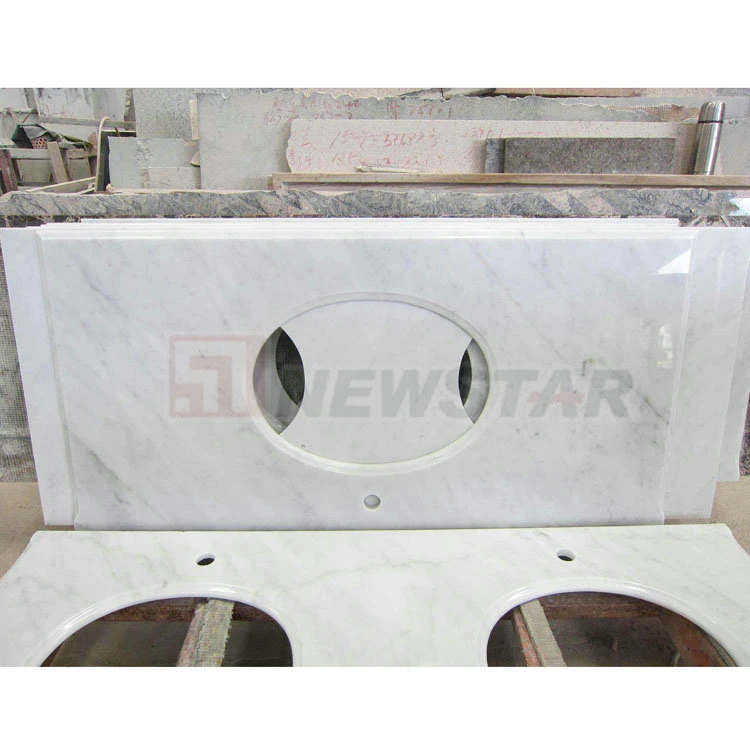 Tampo de Cozinha em mármore branco italiano Slab Wholesale Marble Table Top Bancada de granito em mármore