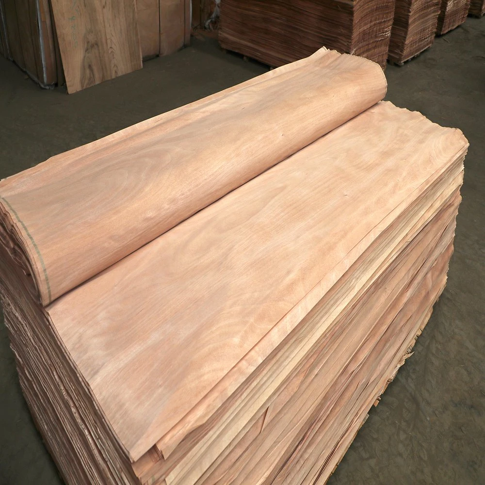 Wholesale/Supplier High quality/High cost performance  Rotary Cut Okoume Wood Veneer Face Ab Grade 4*8