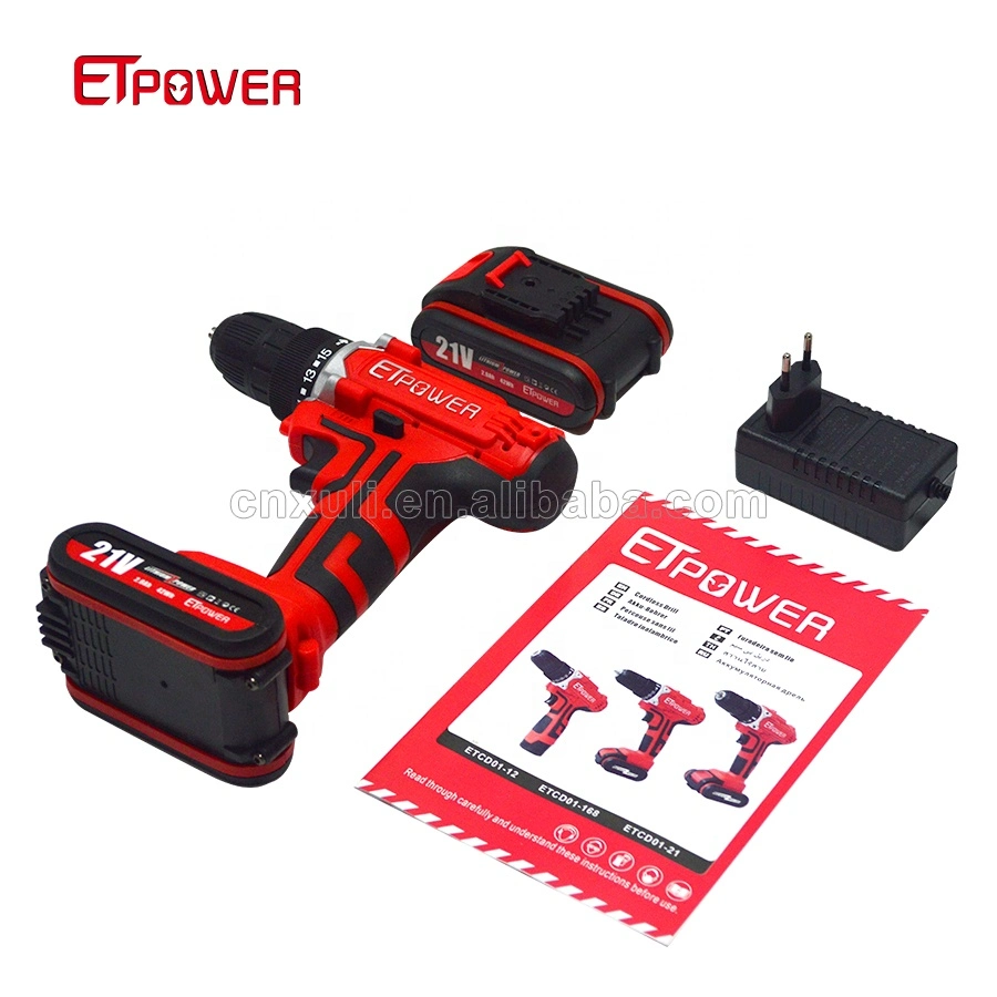 21V 10mm Cordless Power Drill Screwdriver