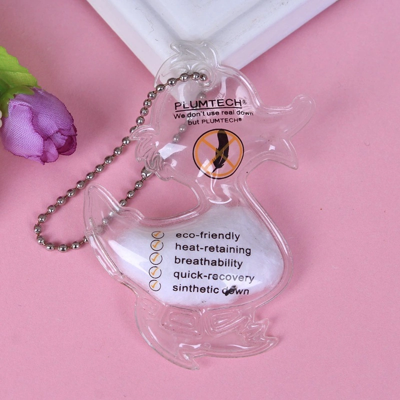 Customized Garment PVC Hang Tag with Down Feather Filled Inflatable Label