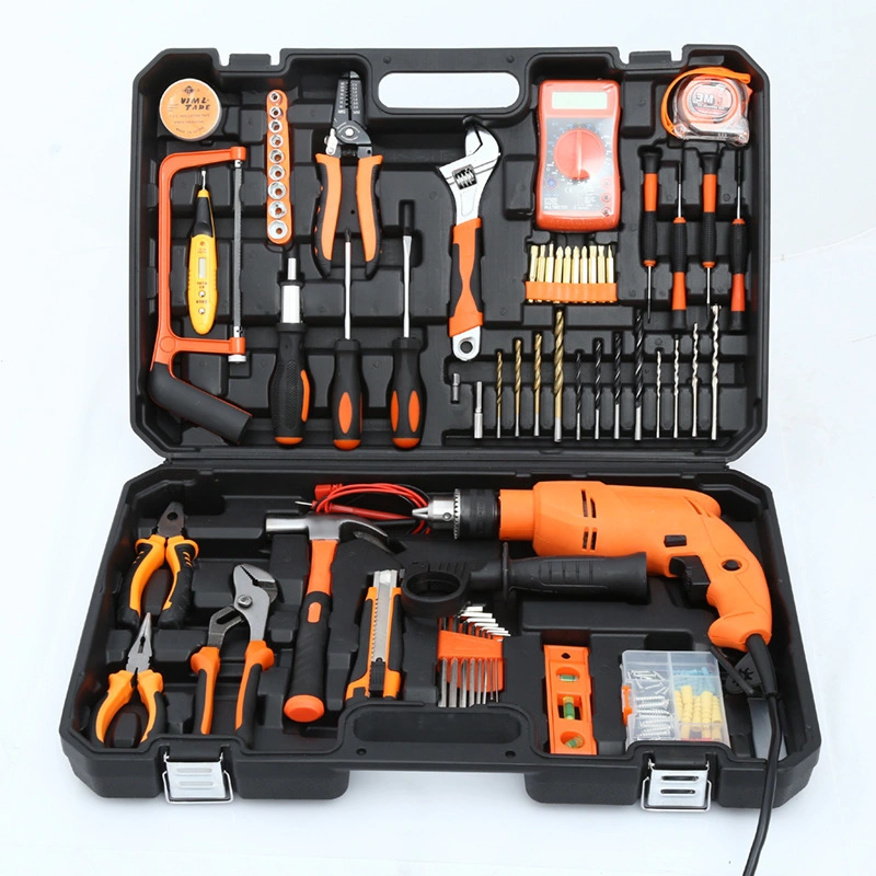 130PCS Household Hardware Tool Set Electric Drill Wrench Socket Pliers Saw Screwdriver Tool Combination Electrician Woodworking Repair Hand Tool Set