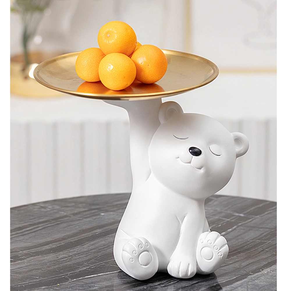 Moderne Schreibtischeinrichtung Skulptur Kunstharz Kawaii White Bear Handwerk für Geschenk Für Kinder