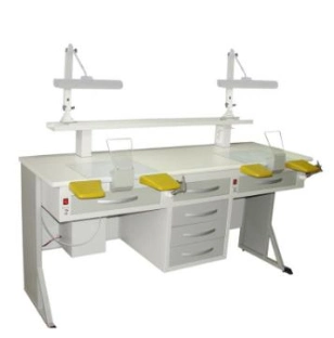 Corner Type Dental Lab Technician Bench /Dental Lab Work Bench/Laboratory Bench Lab Equipment Lab Table