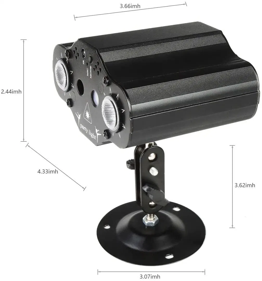 Helius 72 patrones Control de voz Strobe Party proyector LED DJ Luces de escenario