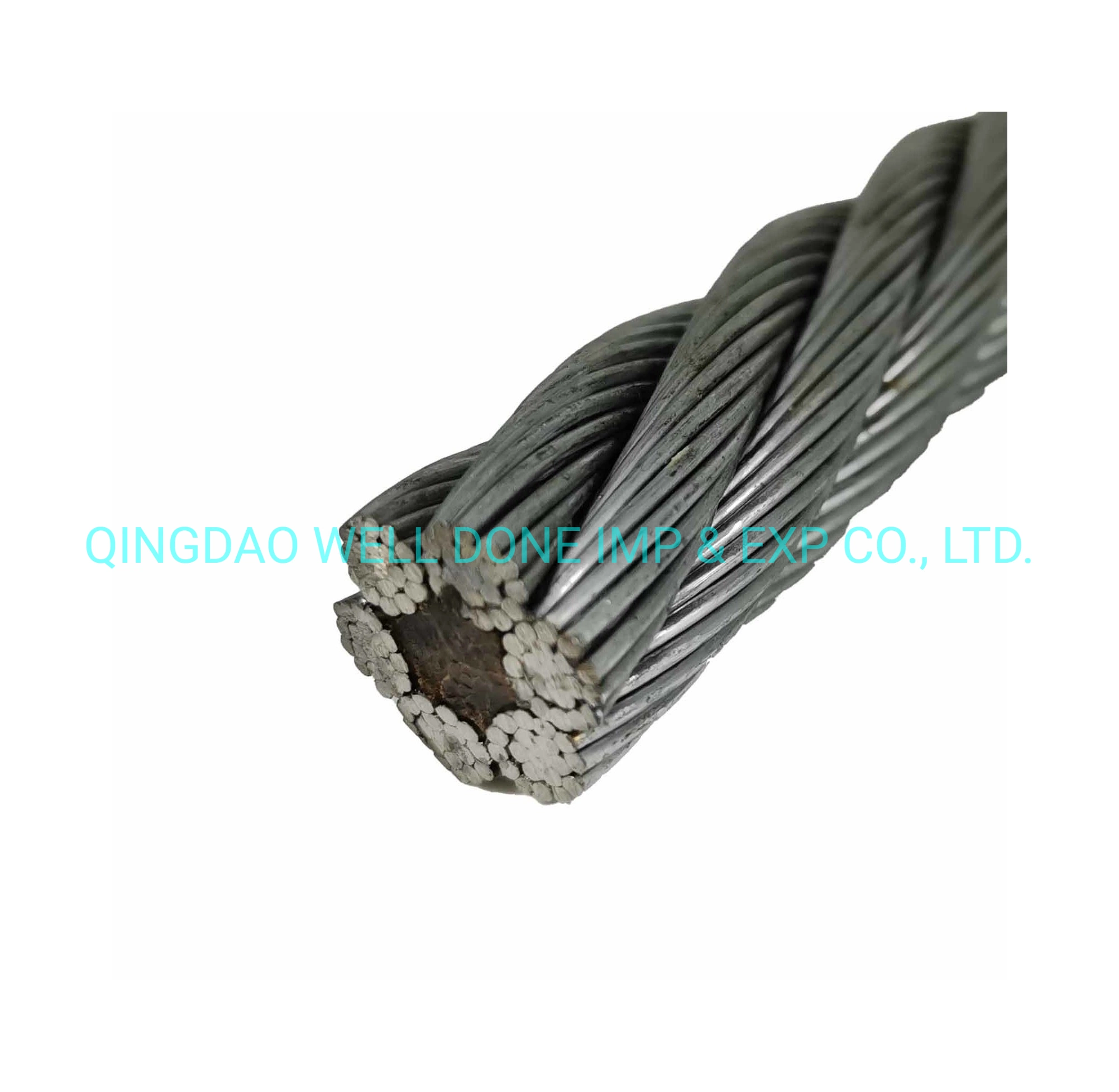 6*19+FC 6*19+Iwr 6*19+Iws 7*19 Galvanized and Ungalvanized Steel Wire Rope