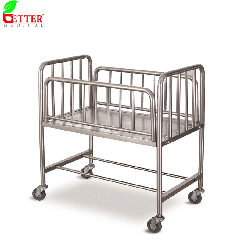 Stainless Steel Hospital Furniture Hospital Baby Cot