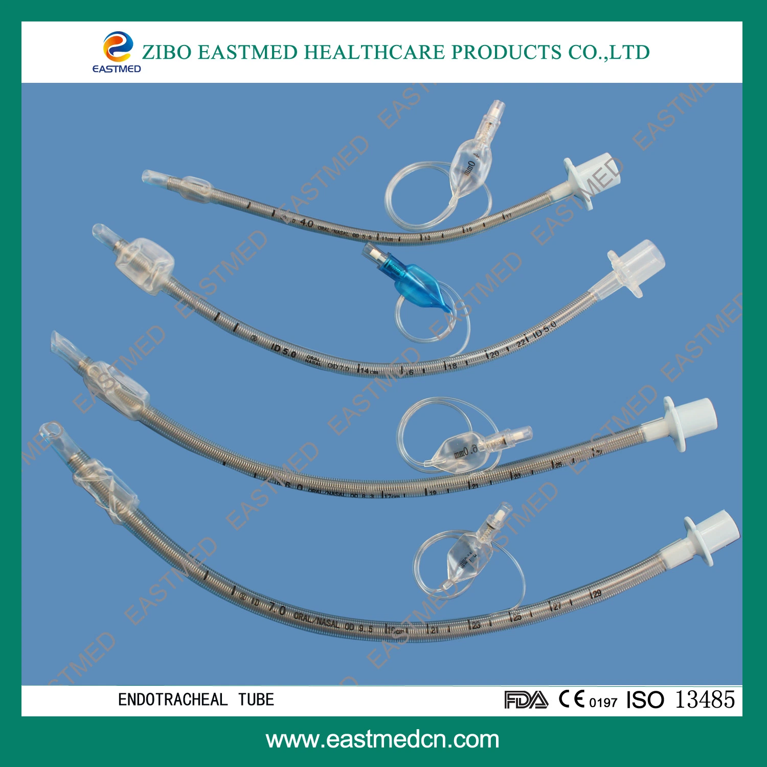 20PCS/Box Plastic Carton Single Packed Medical with Cuff Hot Sale Endotracheal