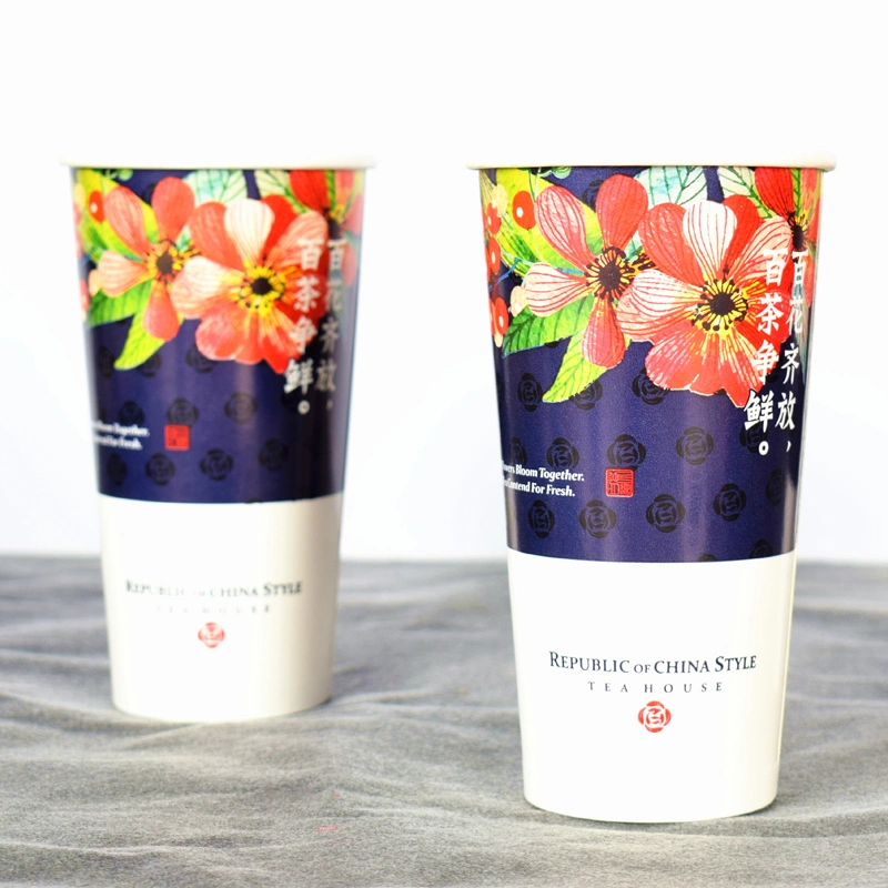 Custom Logo Printing Disposable Double Wall/ Hollowed Paper Cups for Hot Beverage