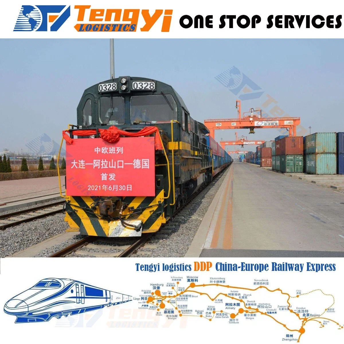 Shipping Cargo Agent DDP Europe Railwayfrom China Shenzhen Guangzhou to Germany Italy Poland UK Railway Express