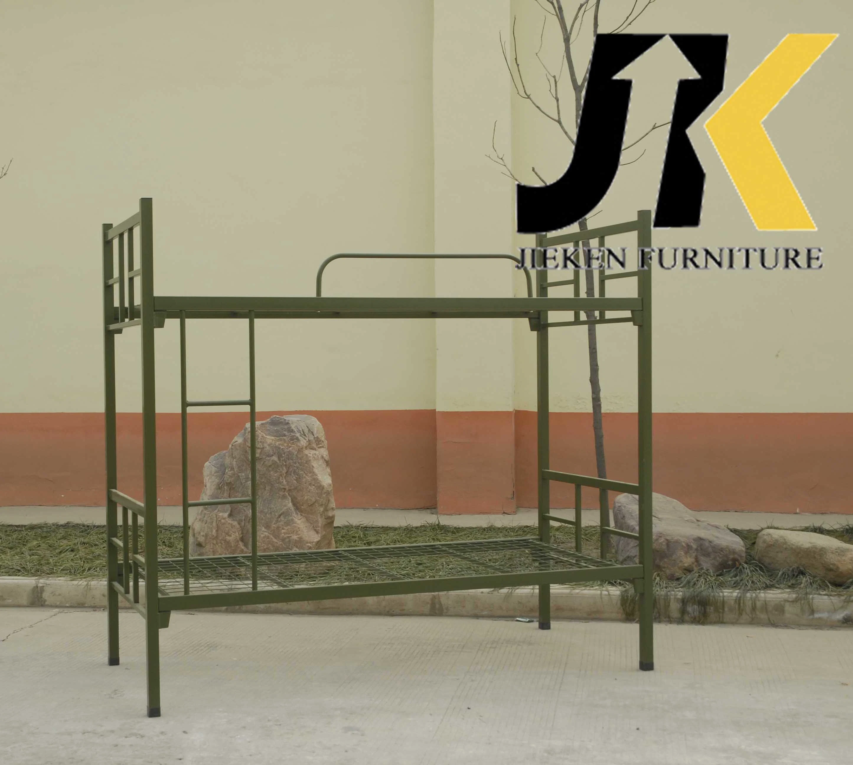 Tienda de equipo estilo militar, cama litera de metal estilo militar, cama litera de acero verde oliva para Angola (beliches metallico/lits superposes metalliques)