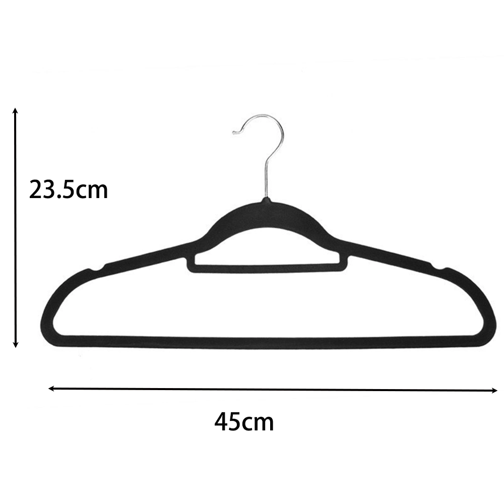 Household Non Slip Space Saving Adult Velvet Clothes Hanger