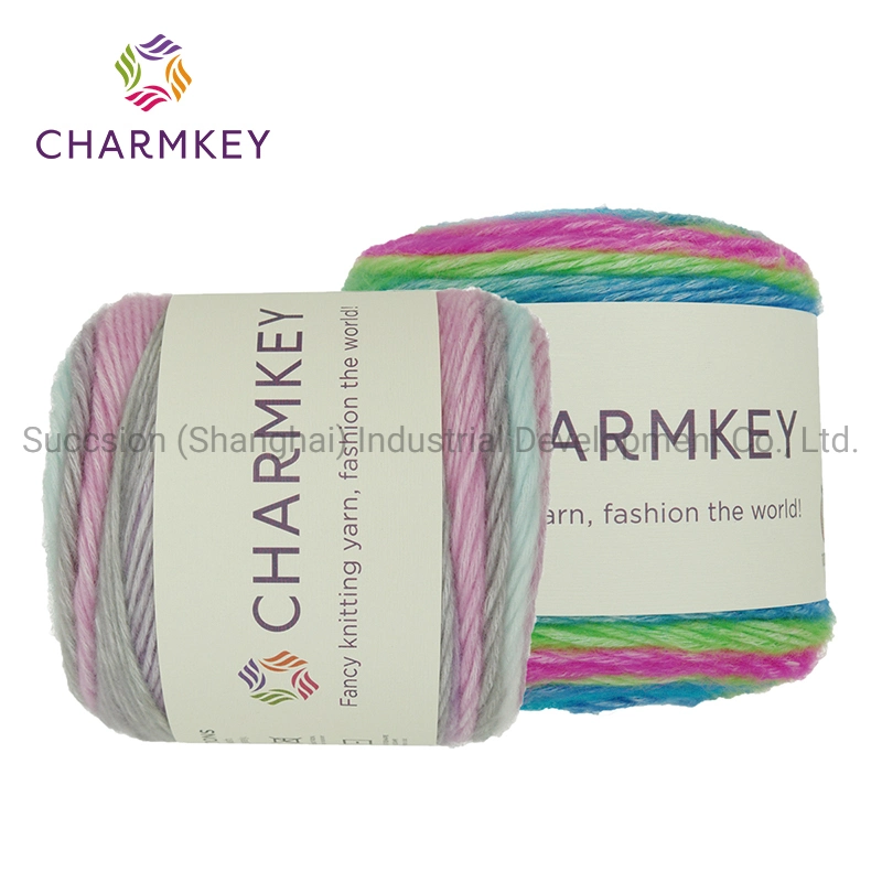 Soft and Colorful Fancy Cake Yan 60% Cotton 30% Acrylic 10%Wool for Sweater