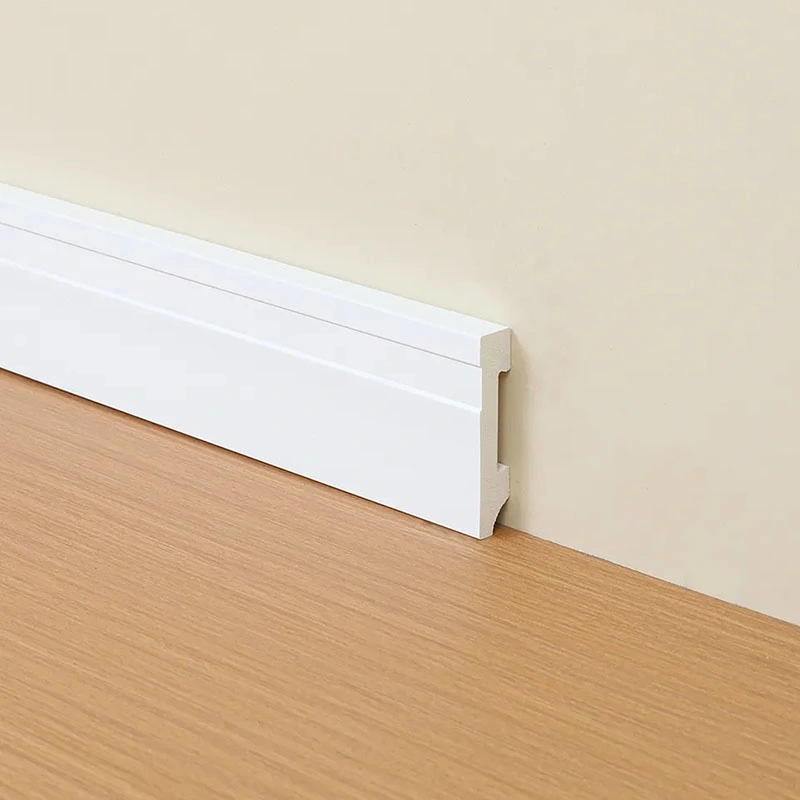 تصاميم جديدة مقاومة للماء PS skiring Baseboard MDF تصميم باب خزانة الملابس اللوحة