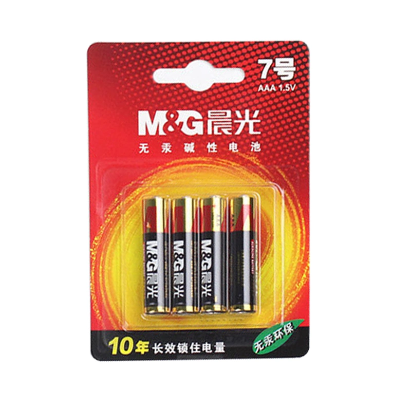 M&amp;G 1,5V Alkali-Mangan-Batterie mit Aluminiummantel AAA 7# 4PCS Quecksilber Kostenlose 10years-Garantie