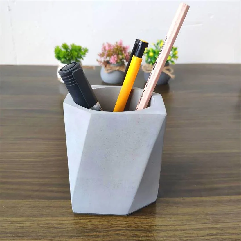 Nordic Style Cement Office Library Pen Holder