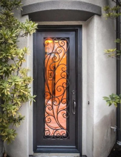 Modern French Glass Doors Wrought Iron Door and Glass Entrance Steel Doors Design