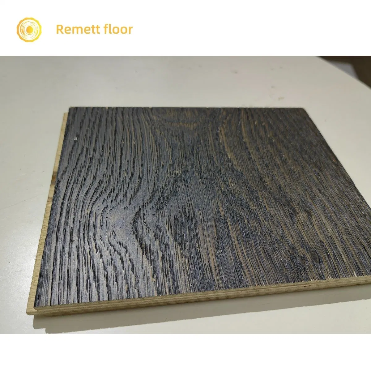 Conception unique avec réactifs chimiques teinté chêne noir Engineered Wood Flooring pour la construction du projet global