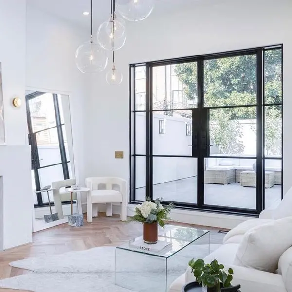 Decoración moderna de Casa Paneles fijos Ventanas y Puertas de Acero