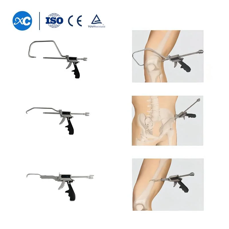 Instruments de chirurgie orthopédique colinéaires le collier d'instrument de réduction fixé