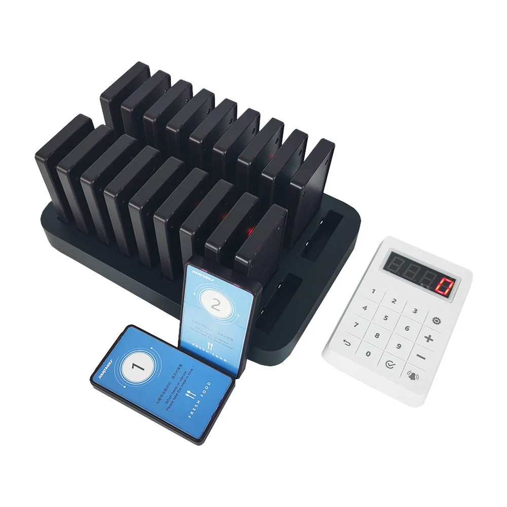 Wireless Restaurant Fast Food Queue Number Management Vibrating Buzzer Customer Guest Coaster Pager Paging System Supplier