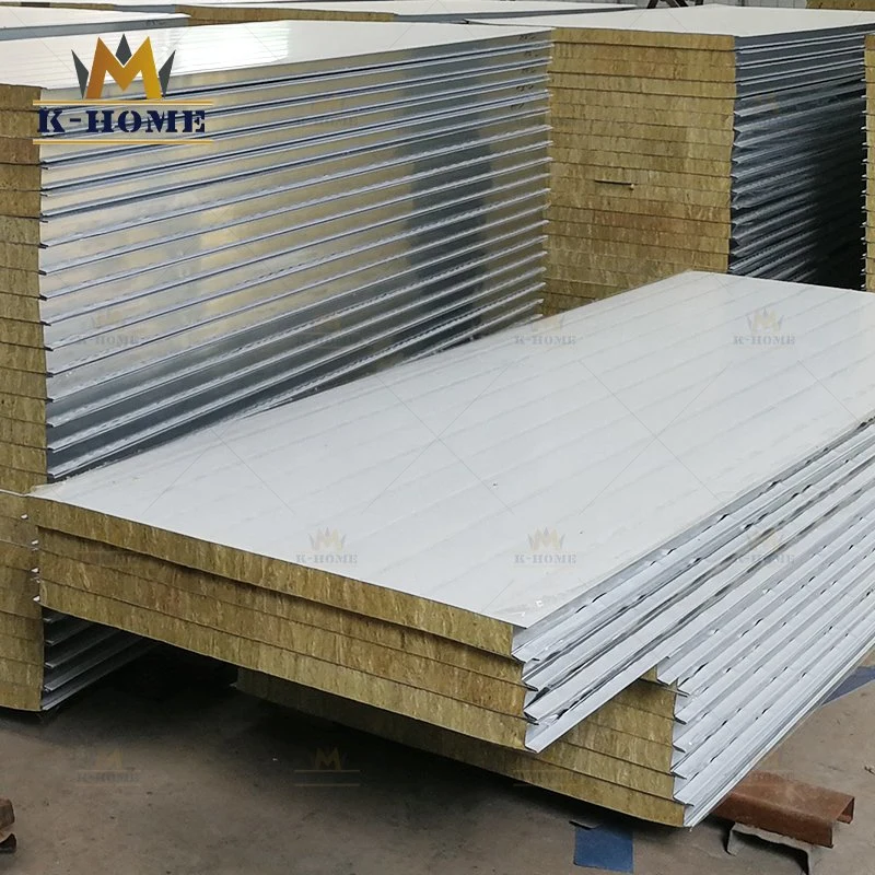 Prefabriated House Rockwool Sandwich Panel Walls