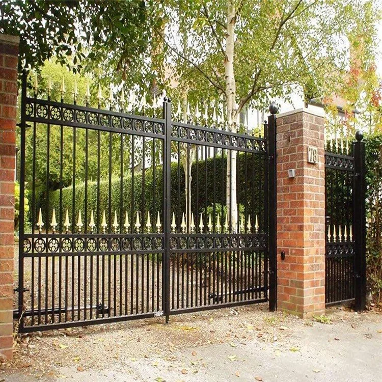 Custom Made Villa House Wrought Iron Gates and Fences Design Home Exterior Steel Fence Main Gate Door