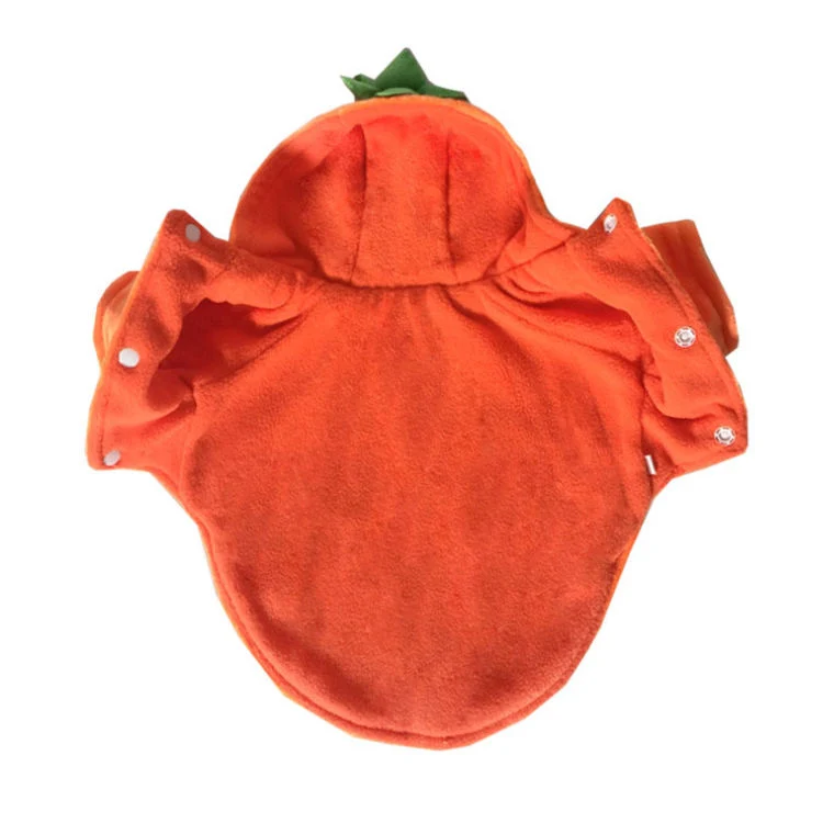 Factory Wholesale/Supplier Pet Clothing Orange Pumpkin Shape Dog Clothes Halloween Costume Pet Dog Hoodie