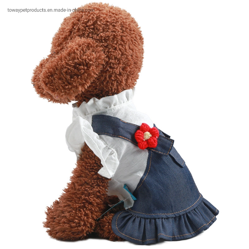 Trendy Summer Cute Pet Skirt Pup Clothes Jeans Dog Dress