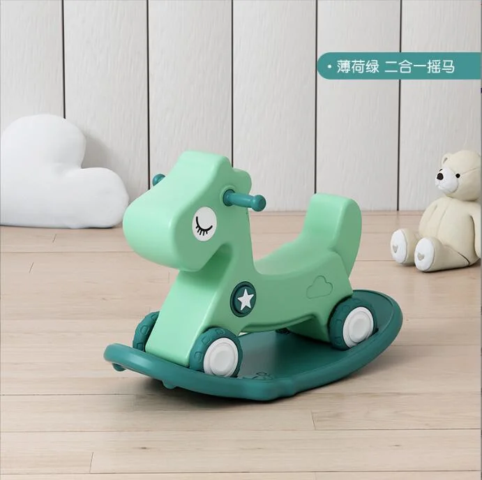 Baby Rocking Little Wooden Horse Dual-Purpose Toy Baby Car Scooter