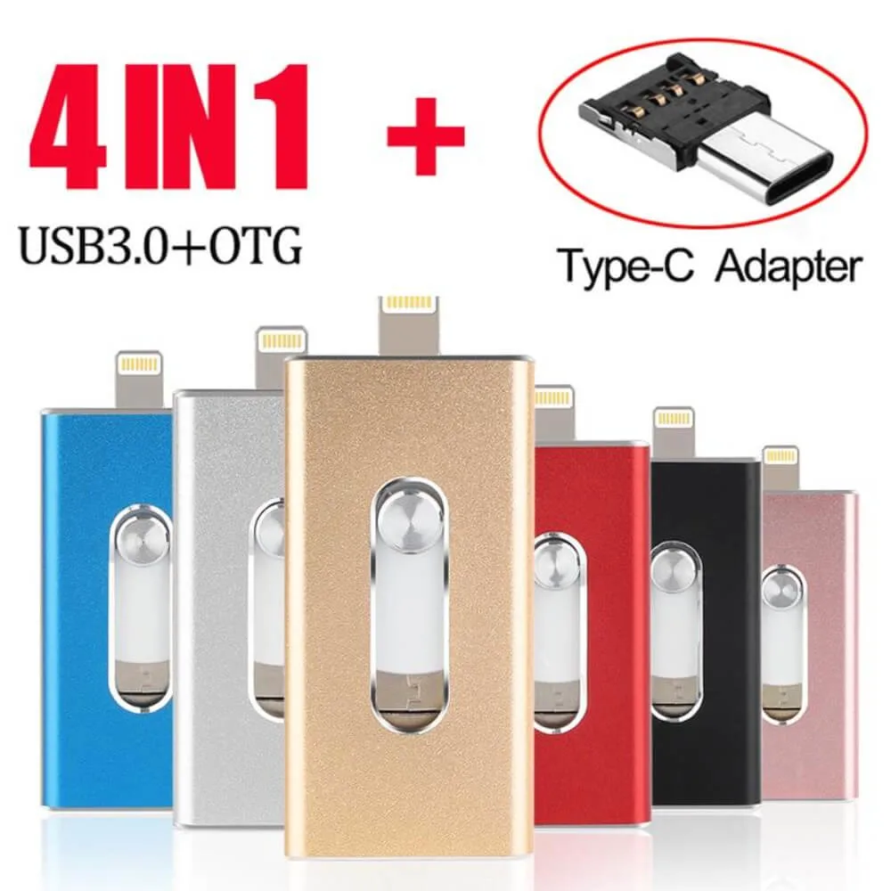 3-in-1 USB Memory OTG for Lightning/USB/Micro-USB Interface Stick Memory