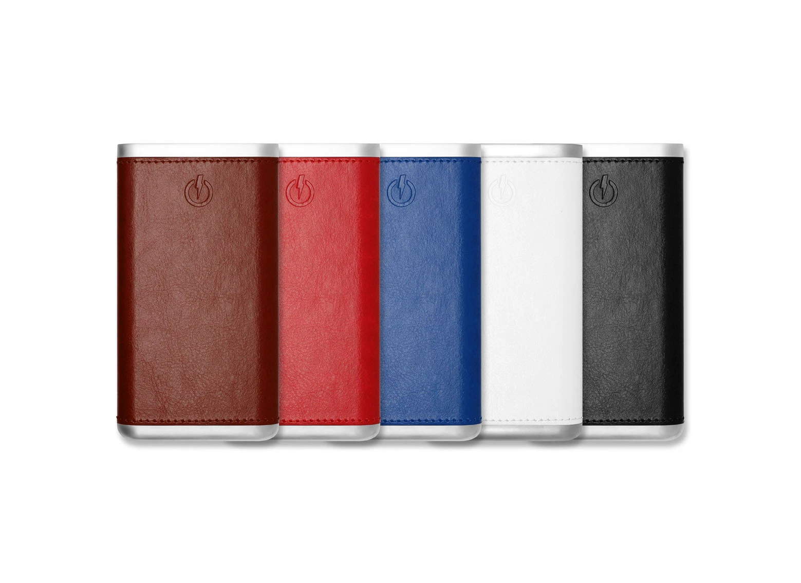 Custom Logo PU-Lederabdeckung Power Bank 6000mAh mit Dual Ausgänge