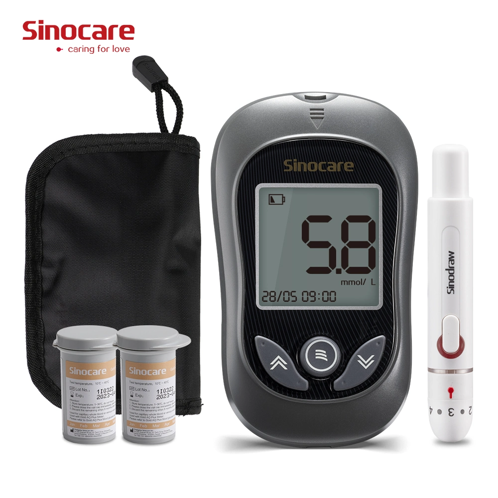 Sinocare Genauer Blutglukosimeter Monitor Medizinische Blutzucker-Tester Diabetes Blutzuckermessgerät