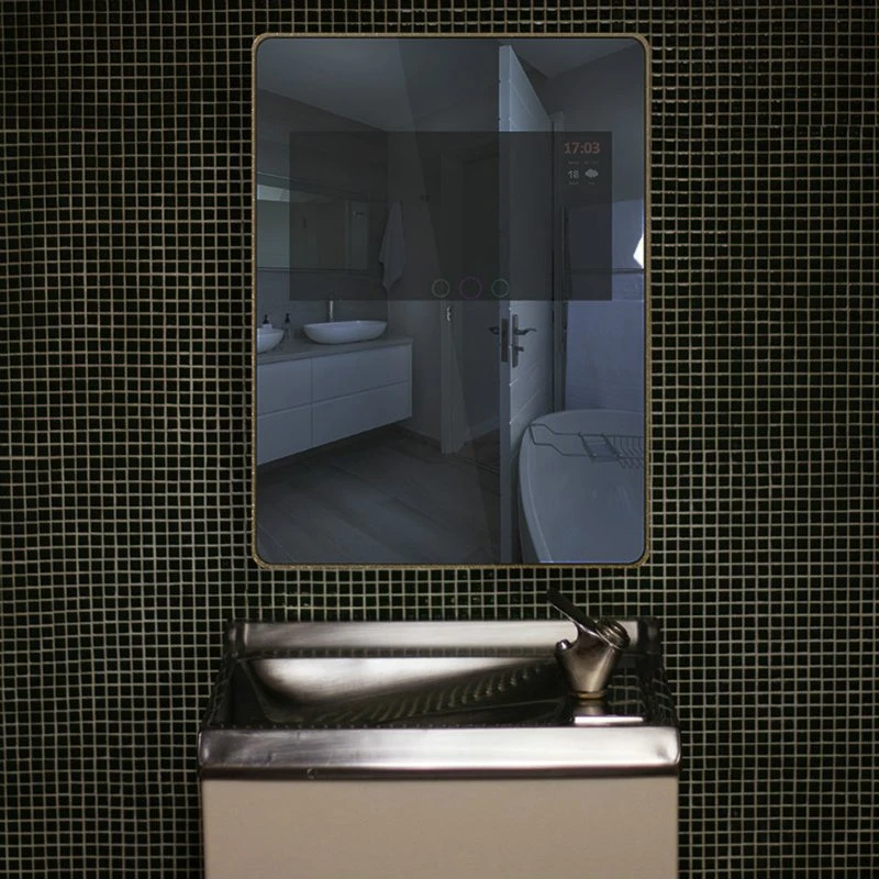 21.5 Inch Smart Magic Mirror Video Advertising LCD Display Digital Washroom Advertising Mirror