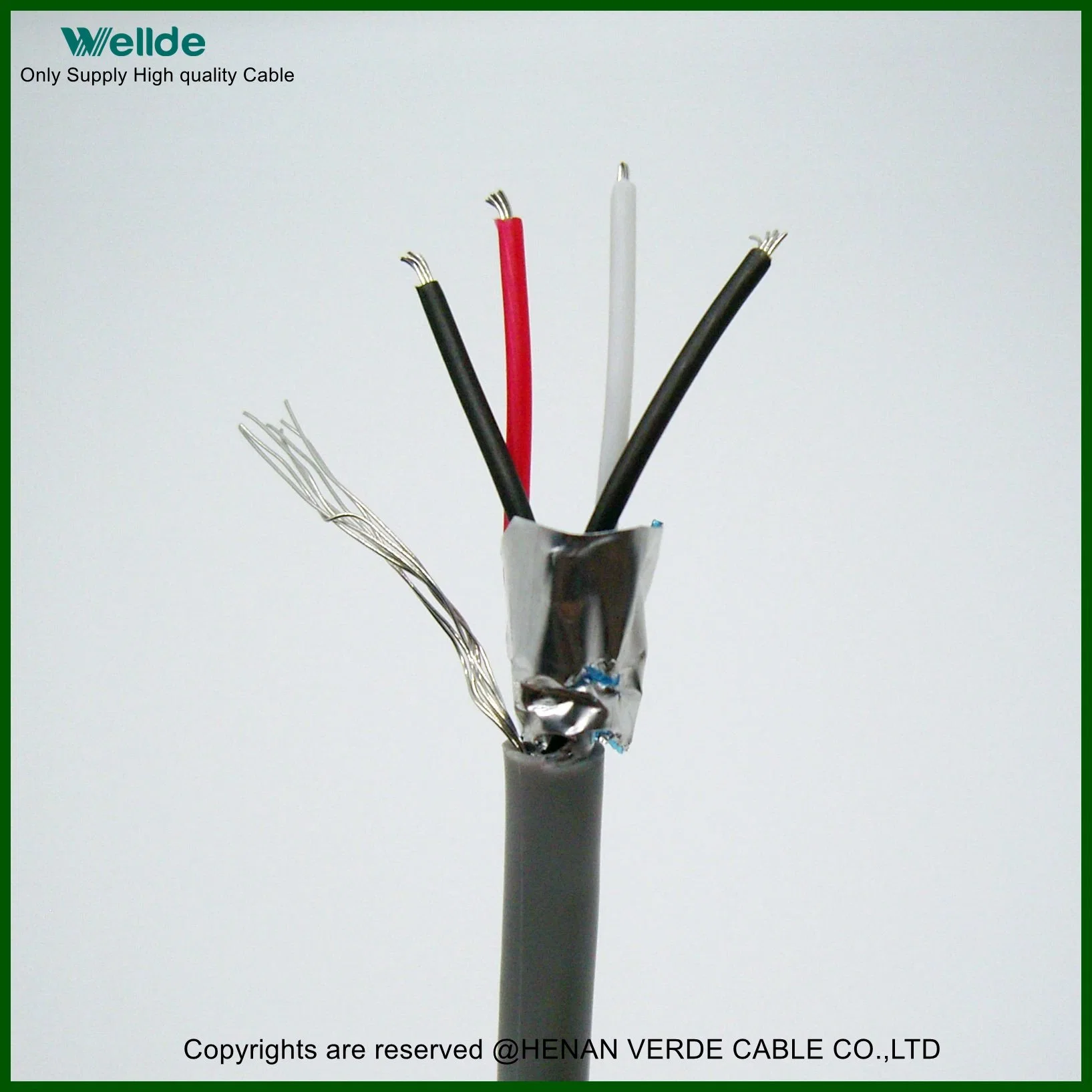 AWG18 AWG22 Cable de par trenzado apantallado de Control de señal de cable de cobre de altavoz