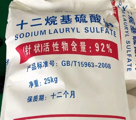 Detergente de pasta de dentes cosméticos com sulfato de sódio SLS K12 em pó Ou agulha