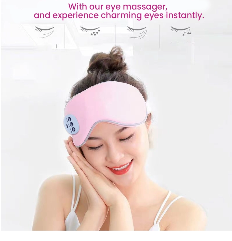 Jingtop Portable Electric Relax Smart Mini Eye Mask Massage Machine for Home Use with Heat Compression