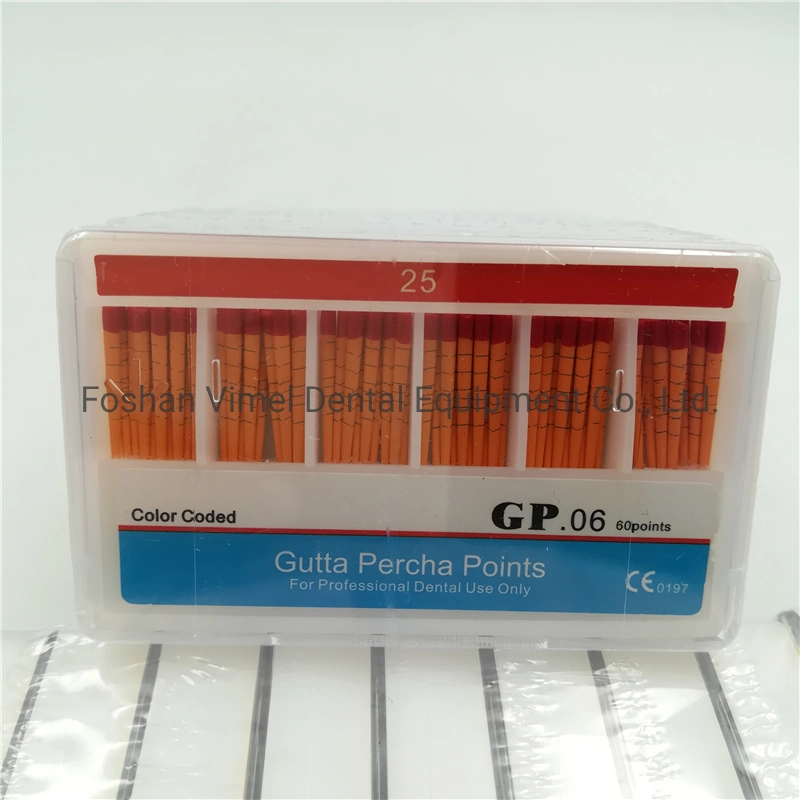 Taper 02 / 04 / 06 Dental Gutta Percha Points with Depth Marked Gp Dental Materials