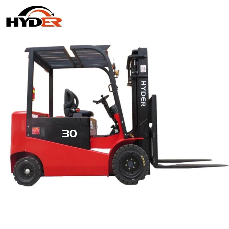 Hyder 3t 3m pasillo estrecho carretilla elevadora vehículos eléctricos industriales Carretilla elevadora alimentada por batería para la venta