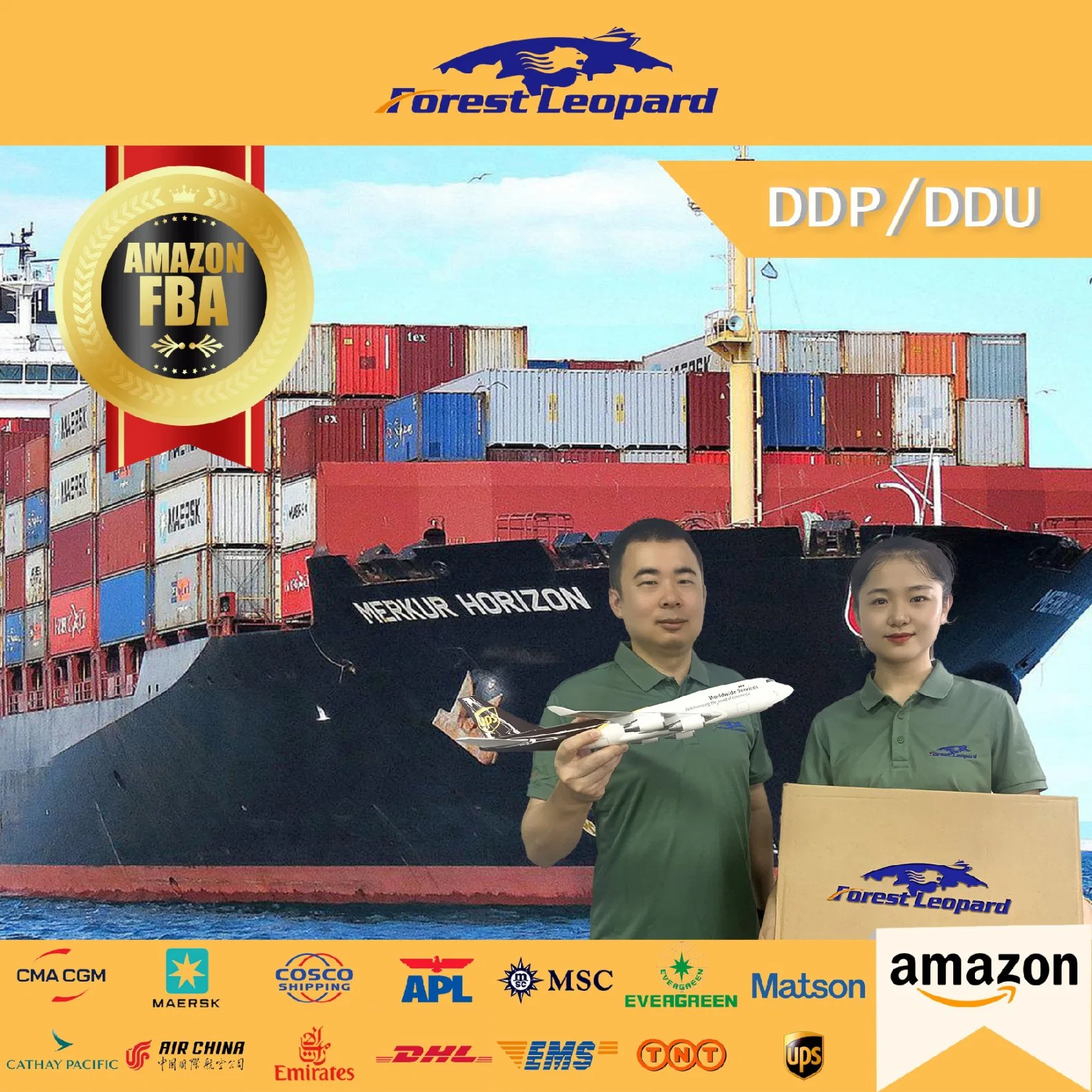 Forestleopard China nach Au Europa USA Kanada DDP Air Sea Spedition Fracht Quanzhou Yiwu Guangzhou Shipper Logistics