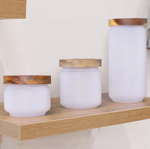 Sublimation Blanks 950ml Glass Storage Jar with Wood Lid