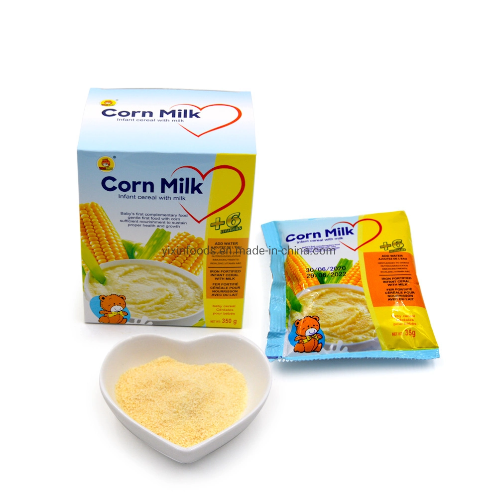 Maïs Céréales pour bébés de lait avec du lait