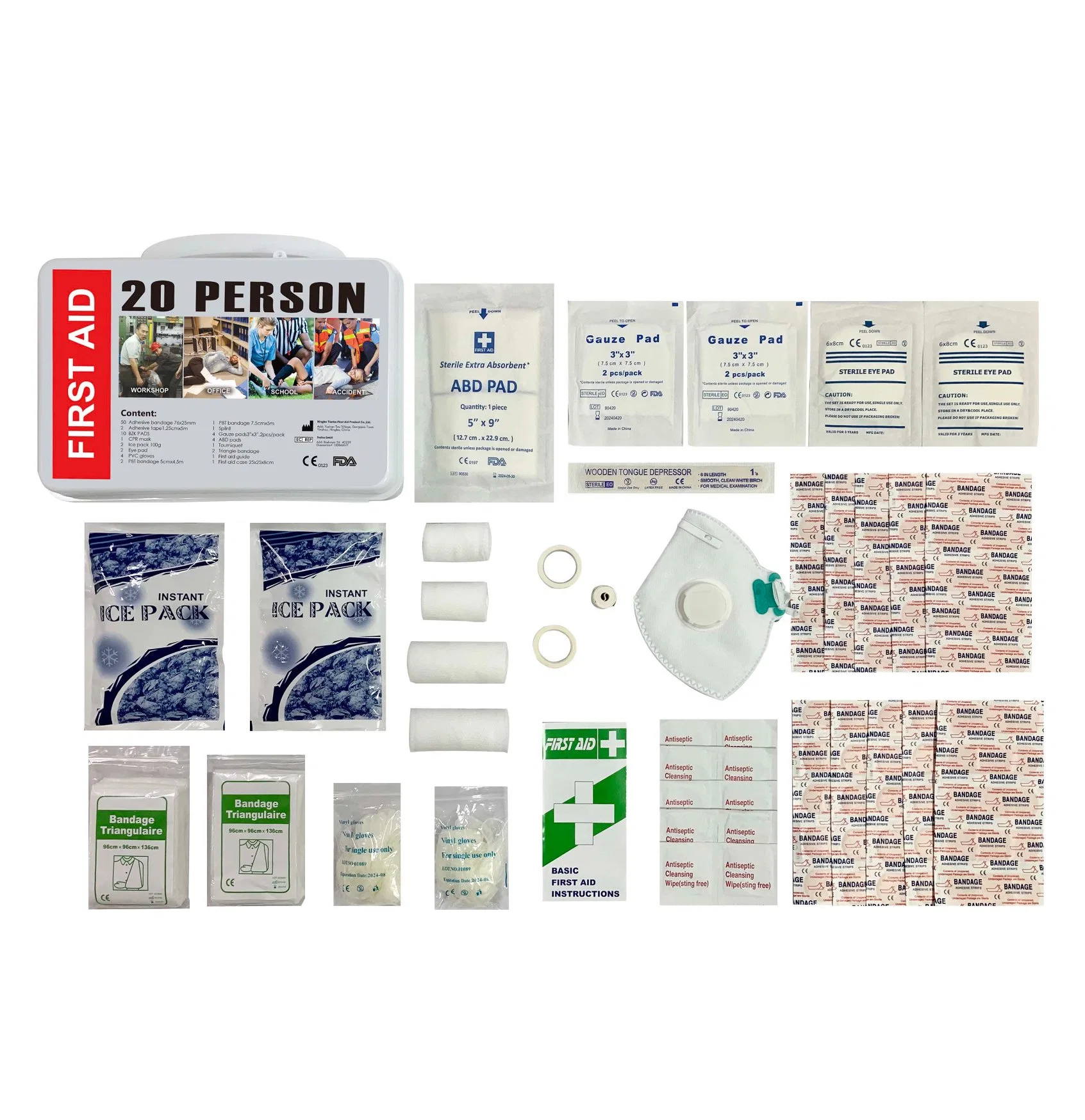 China Medical Supplies Home Family First Aid Kit Emergency Kits EVA Waterproof First Aid Box