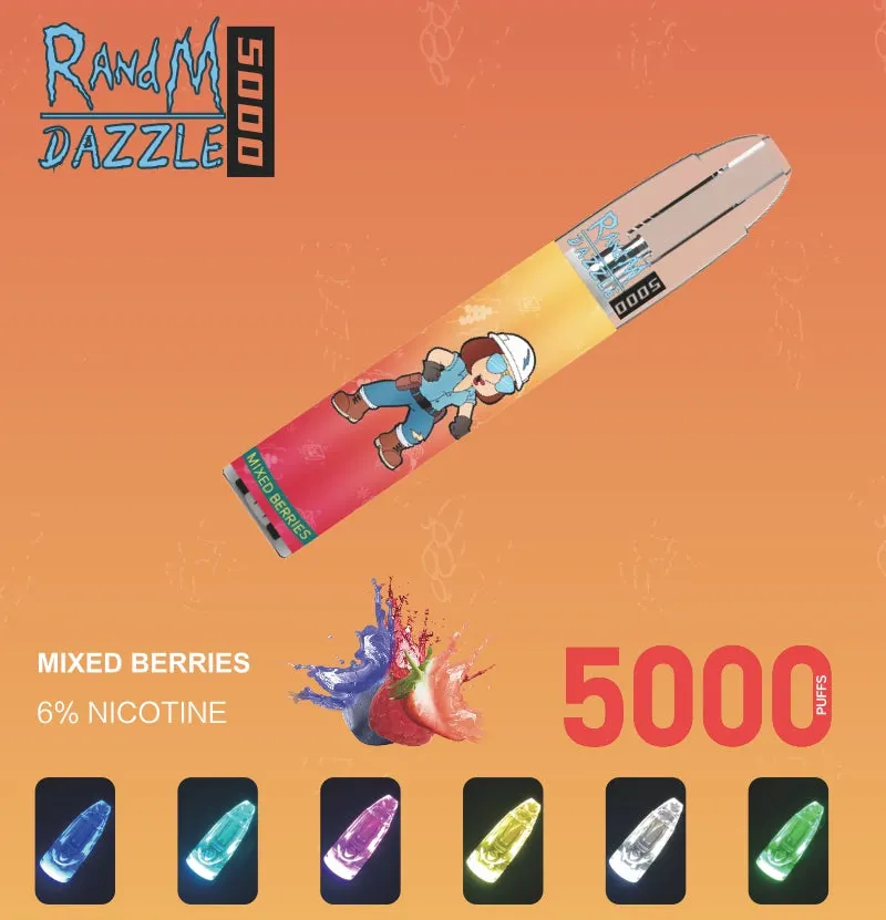 Fadctory Precio VAPE lápiz desechable Randm Dazzle 5000 Puffs 3%5% Nicotina