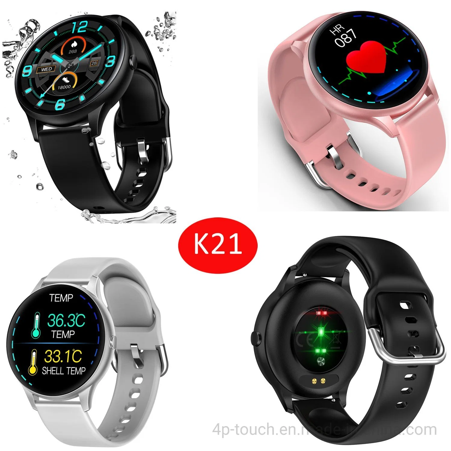 Excelente calidad profesional Smart Bracelet Smart Watch para hombres mujeres K21