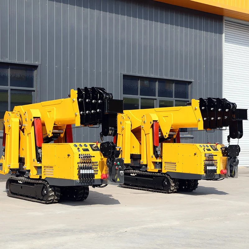 Narrow Space Oil Electric Dual Purpose Building Roof Spider Crane Professional Indoor Operation Micro Crawler Crane