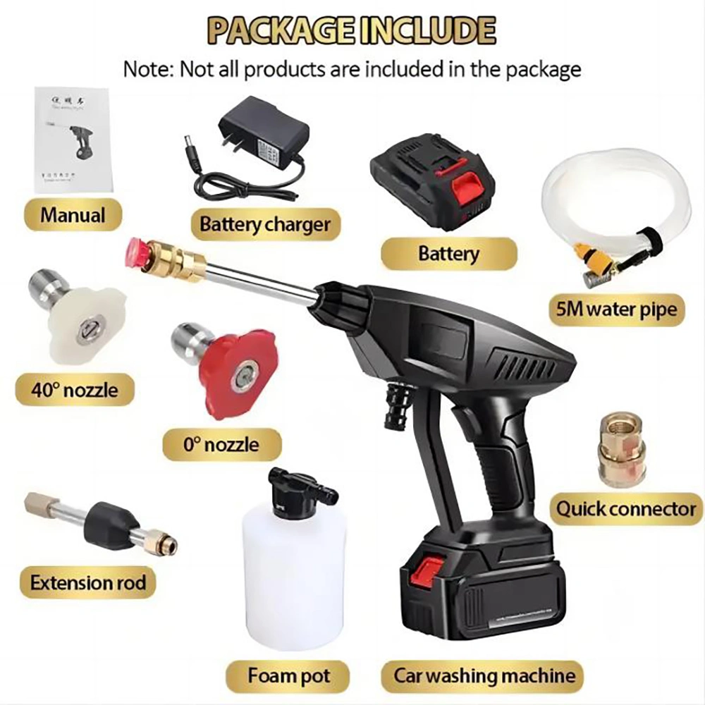 Portable Lithium Battery Snow Foam Gun 12V 21V 24V High Pressure Gun Wireless Electric Cleaning Machine Car Washer